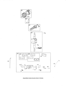 Manifold-Intake/Crankshaft Diagram and Parts List for 48M877-5111-G5  Briggs and Stratton Engine